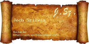 Jech Szilvia névjegykártya