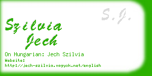 szilvia jech business card